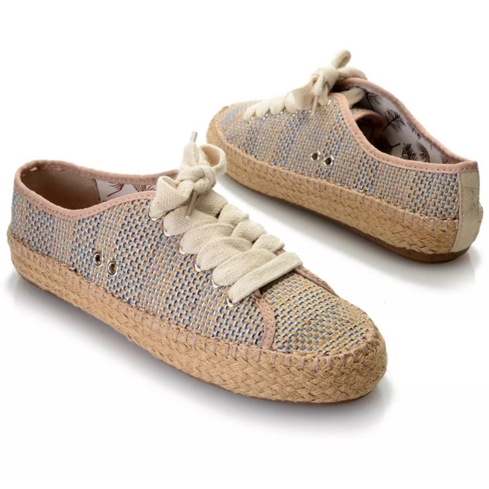 NWOT‎ EMU Australia "Agonis Weave" Denim Twill Lace-up Espadrilles Shoes SZ 11